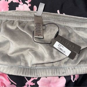 Skims velour gray bandeau top New with tags